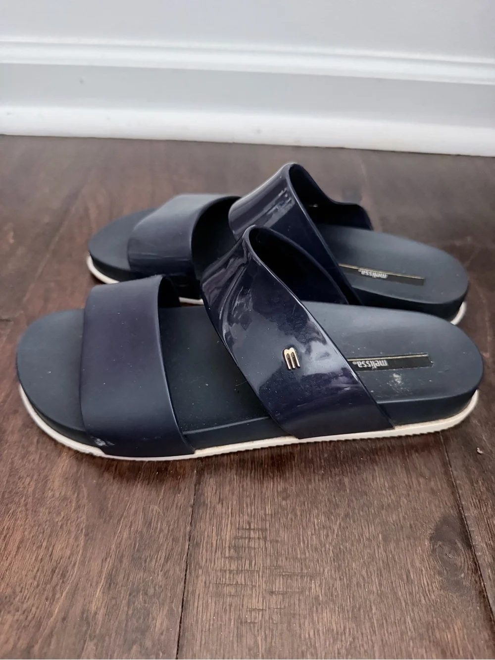 Melissa Cosmic Slide Sandals navy blue 8